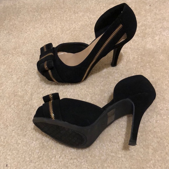 Black zipper heels - Picture 3 of 3